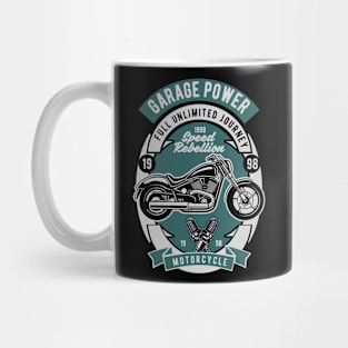 Garage Power Motorcycle, Vintage Retro Classic Mug